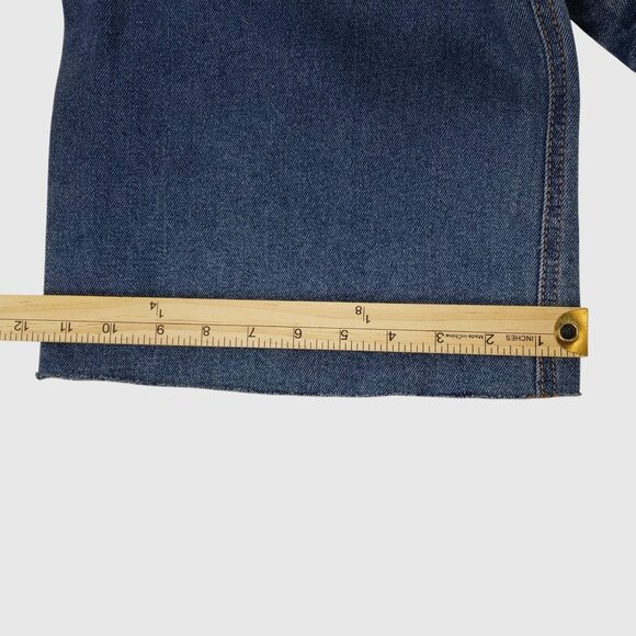 Rachel Roy High-Rise Wide-Leg Denim Jeans With Snap Button Side Closures Sz 32 - Picture 10 of 11